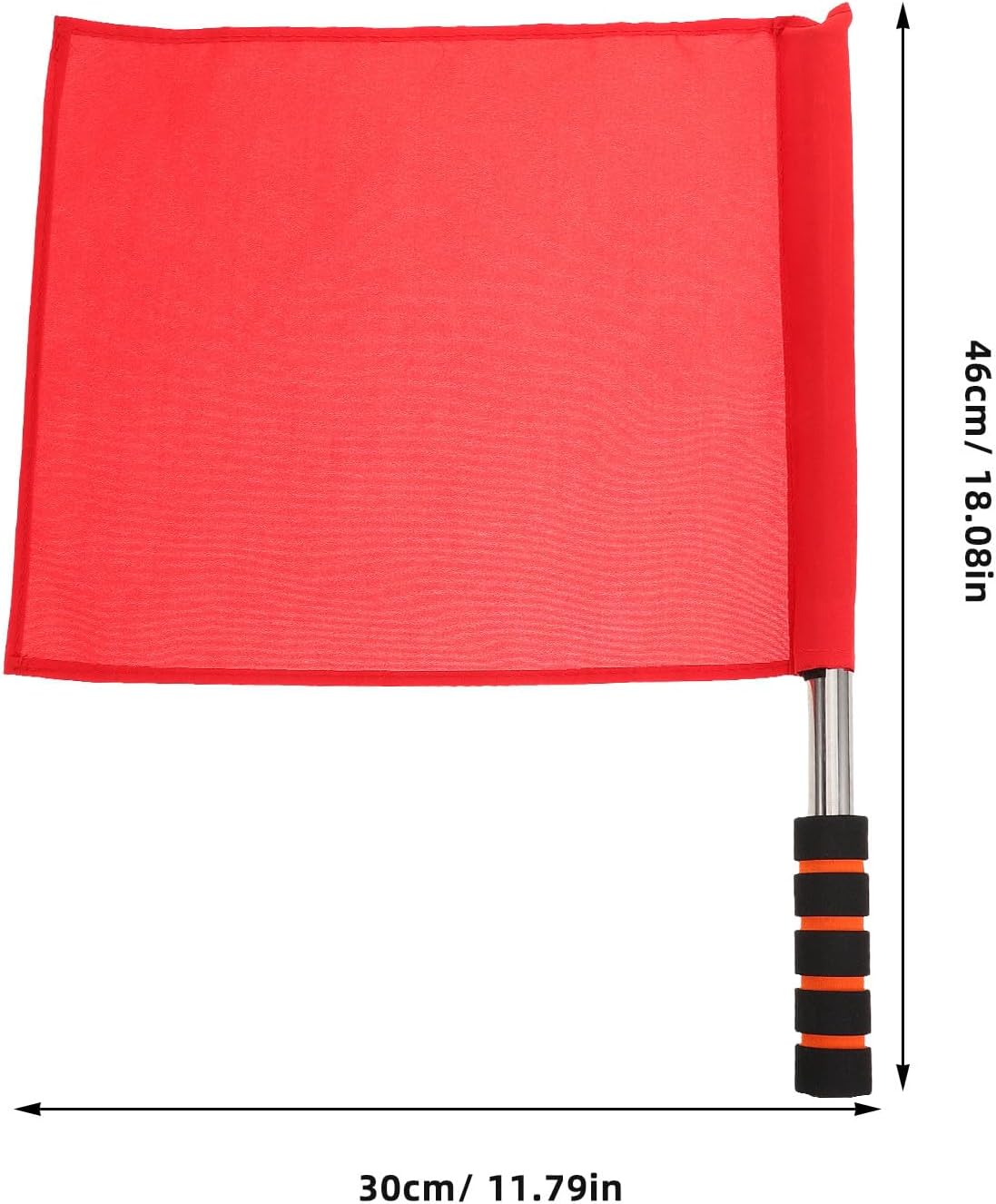 2pcs Referee Hand Flags Red and White Conducting Flags for Sports Judging and Track Training and Athletic Events