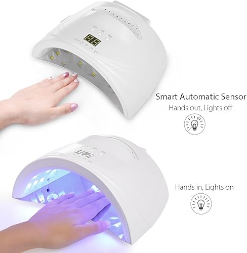 Miniatura 2 de mewmewcat Lámpara de uñas, 48W LEDCordless Nail Lamp Recargable Nail Gel Secador de la Máquina LED de Uñas de la Lámpara de Uñas de las Uñas de los