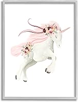 Vista 10 de Stupell Industries Arte giclée enmarcado de unicornio galope pastel por Studio Q