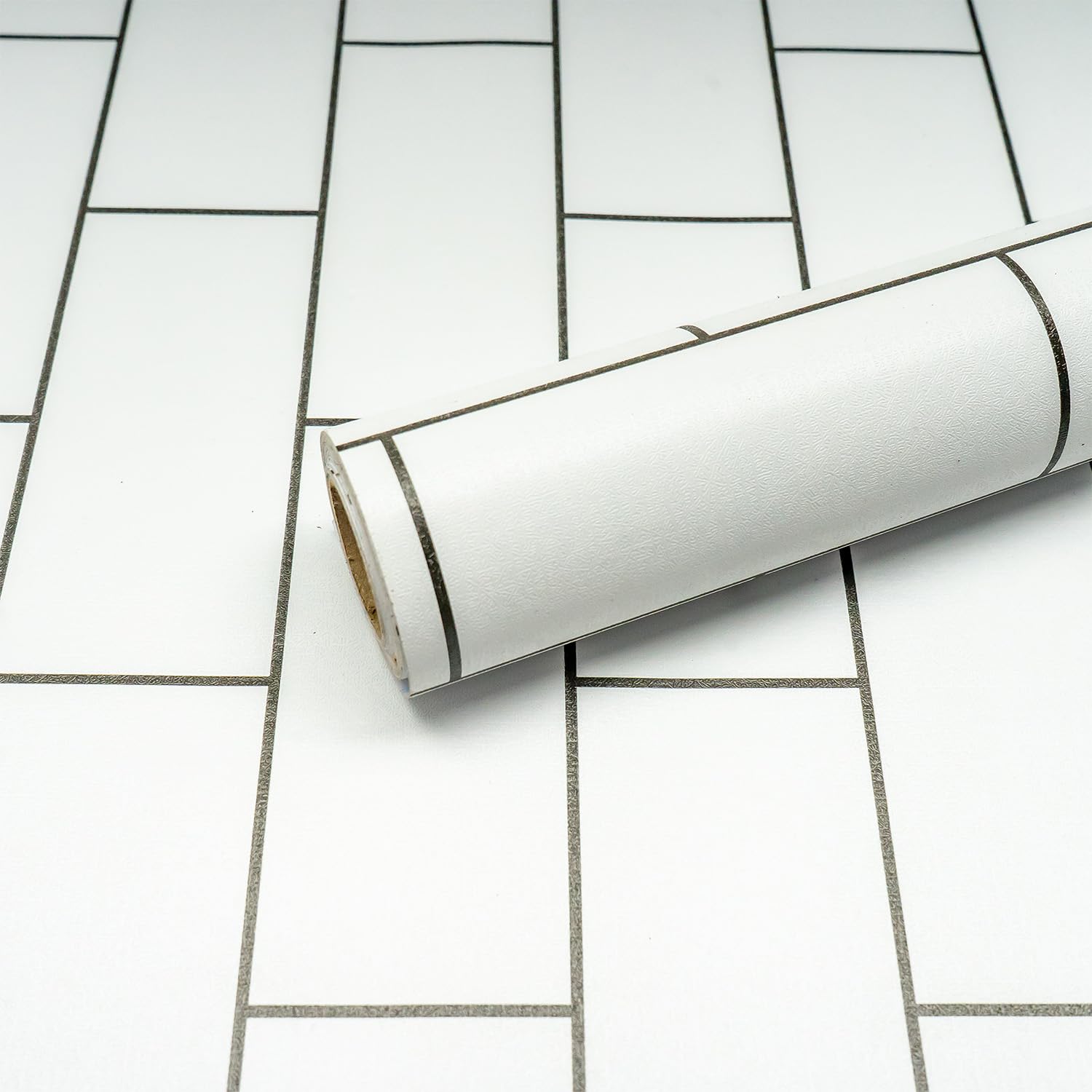 doodadself Adhesive White Brick Wallpaper for Walls|Easy Peel and Stick Wall Stickers|DIY Wallpaper for Living Room, Kitchen, Bedroom, Furniture, almirah, Cupboard, Office, Shop (45cm x 500cm)