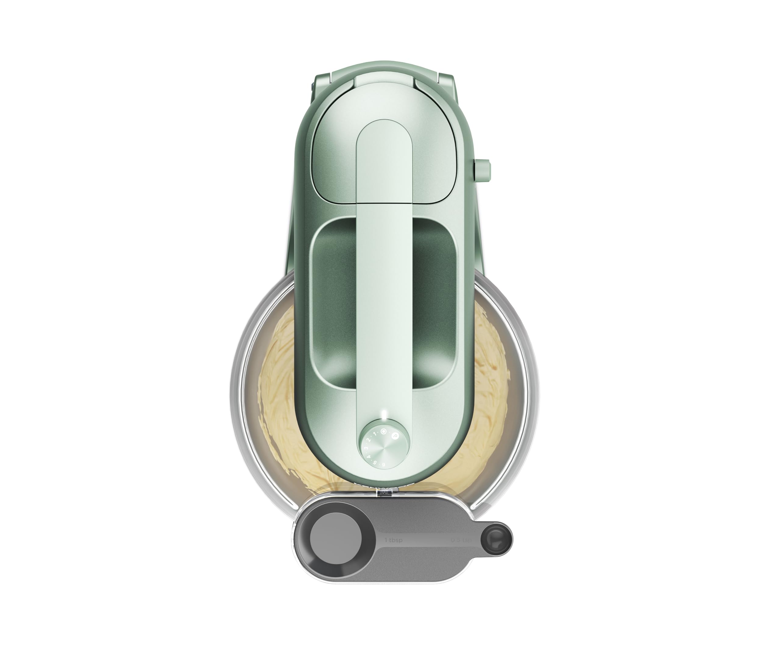 Kenwood Go KZM35000GR Robot de cuisine compact avec bol de 4 l, 3 outils mélangeurs en métal réglables en hauteur, protection anti-éclaboussures rotative, 6 niveaux, poignée de transport, 800 W, vert - 4