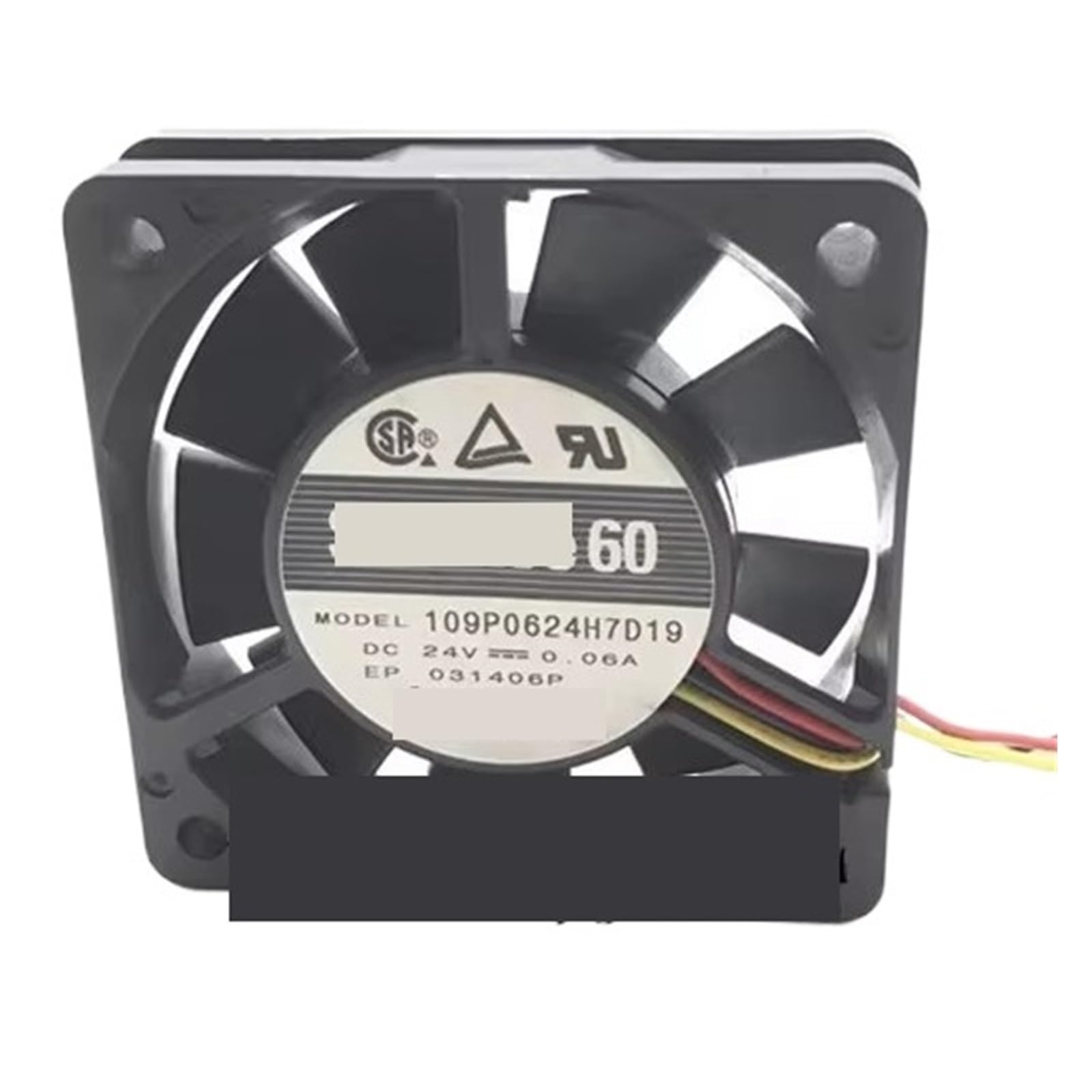UWUKCJOKQ 109P0624H7D19 24V 0.06A 6CM 60 * 15MM 3-Wire Cooling Fan