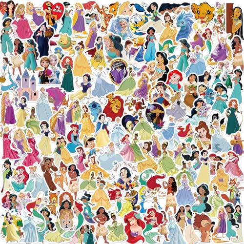 150PCS Princess Stickers Cartoon Cute Waterproof Vinyl Stick