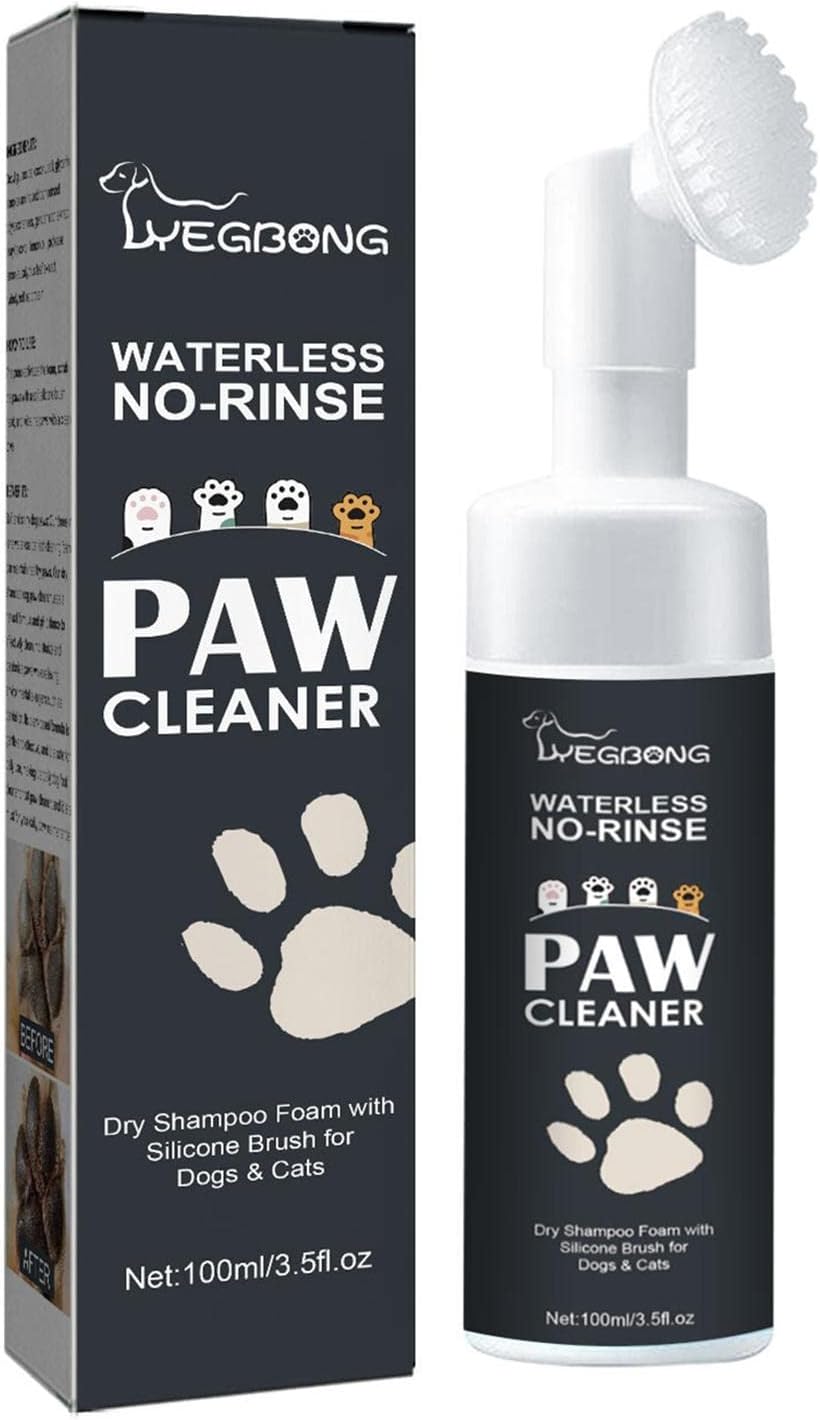 Dog Paw Washing Foam | Dog Feet Cleaner - Rinse-free Paw Cleaner No Washing Claw Care Supplies For Cat With Silicone Brush