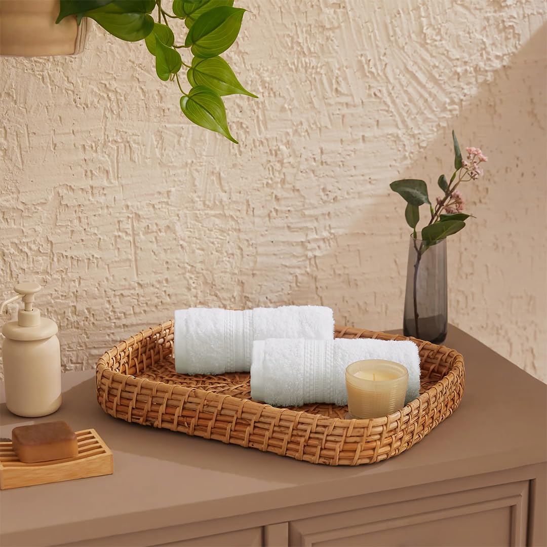 Livspace Paleto Hand Towels - Set of 2 Teal Cotton -31 Livspace Paleto Hand Towels - Set of 2 Teal Cotton -31