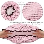 TCOTBE 4 Pieces Shower Cap for Women, Elastic and Reusable, Environmental Protection Hair Bath Caps, Double Waterproof Layers Bathing Hat - Image 2