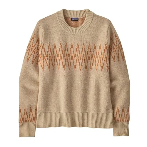 Image of Patagonia Women's W's Recycled Wool-Blend Crewneck Sweater Polo, Sea Song: Natural, S