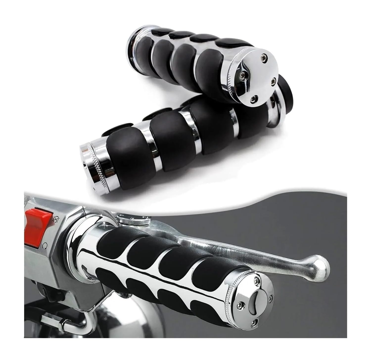 25mm 1 "Motorrad-Lenker Lenkerenden Handgriffe Für Harle& Cruiser Chopper Custom Für Suzuk& Boulevard M109R Road Glide MotorradGriffe
