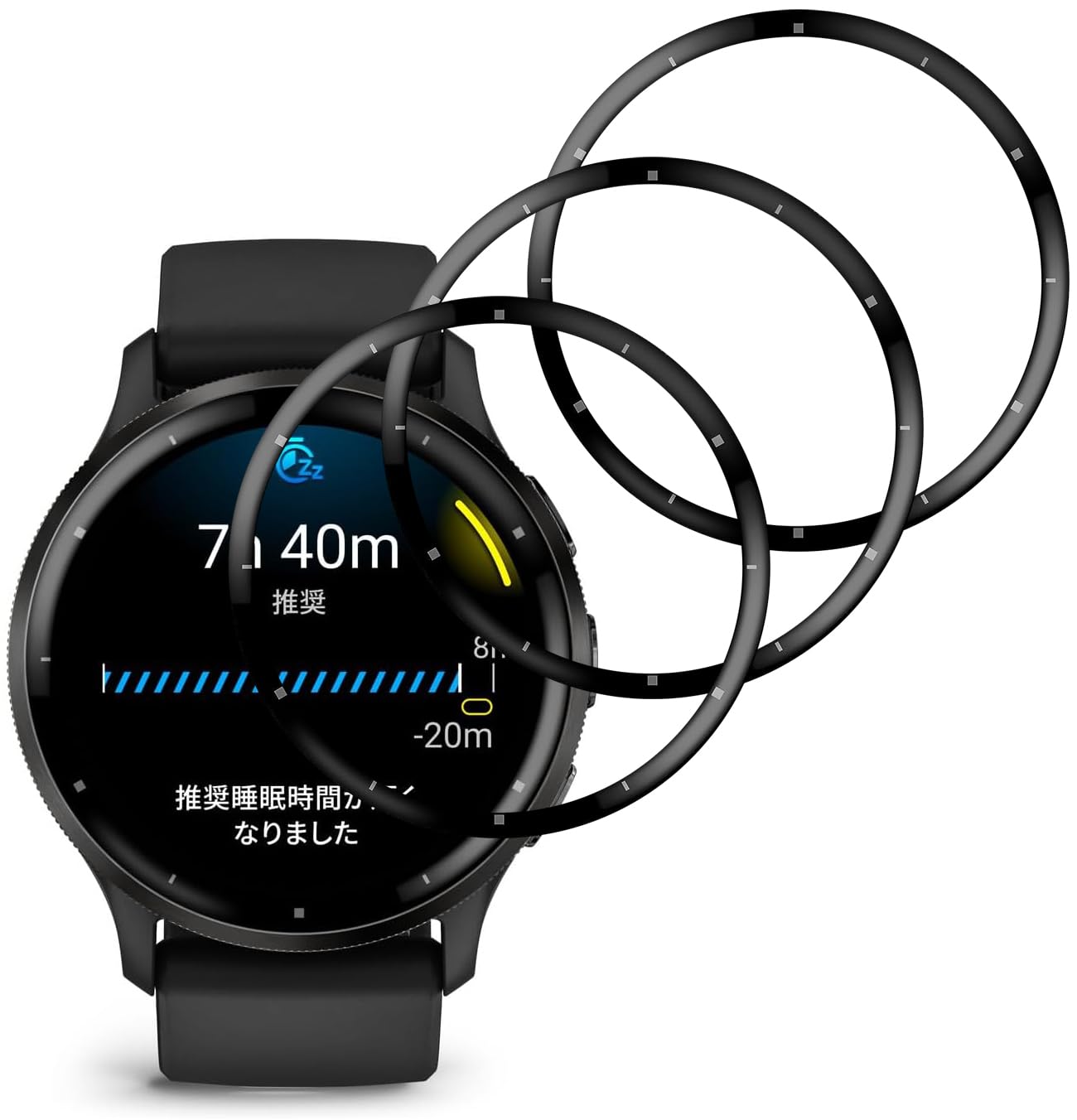 GARMIN Venu【3Dソフトアクリルフィルム】 Garmin venu 3用の柔軟なスクリーンプロテクター,ソフト保護