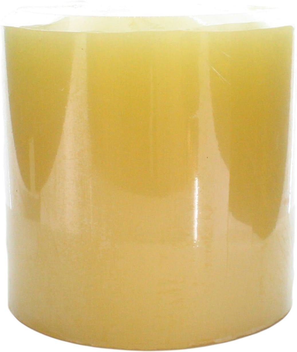 HomArt Unscented Handcrafted Pillar Wax Candle, 5Inch by 5