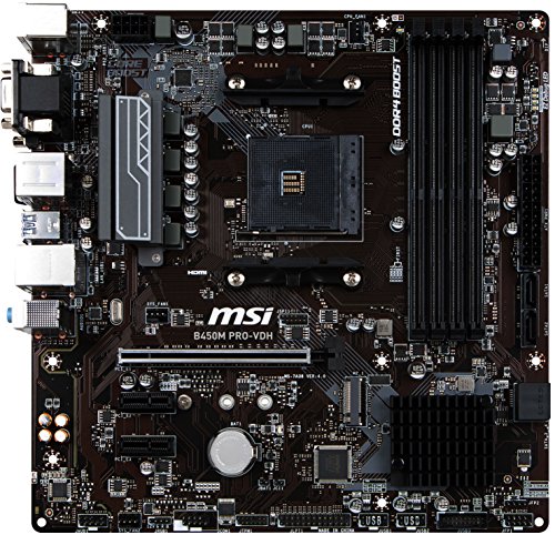 MSI B450M PRO-VDH Micro ATX AM4 Motherboard (B450M PRO-VDH