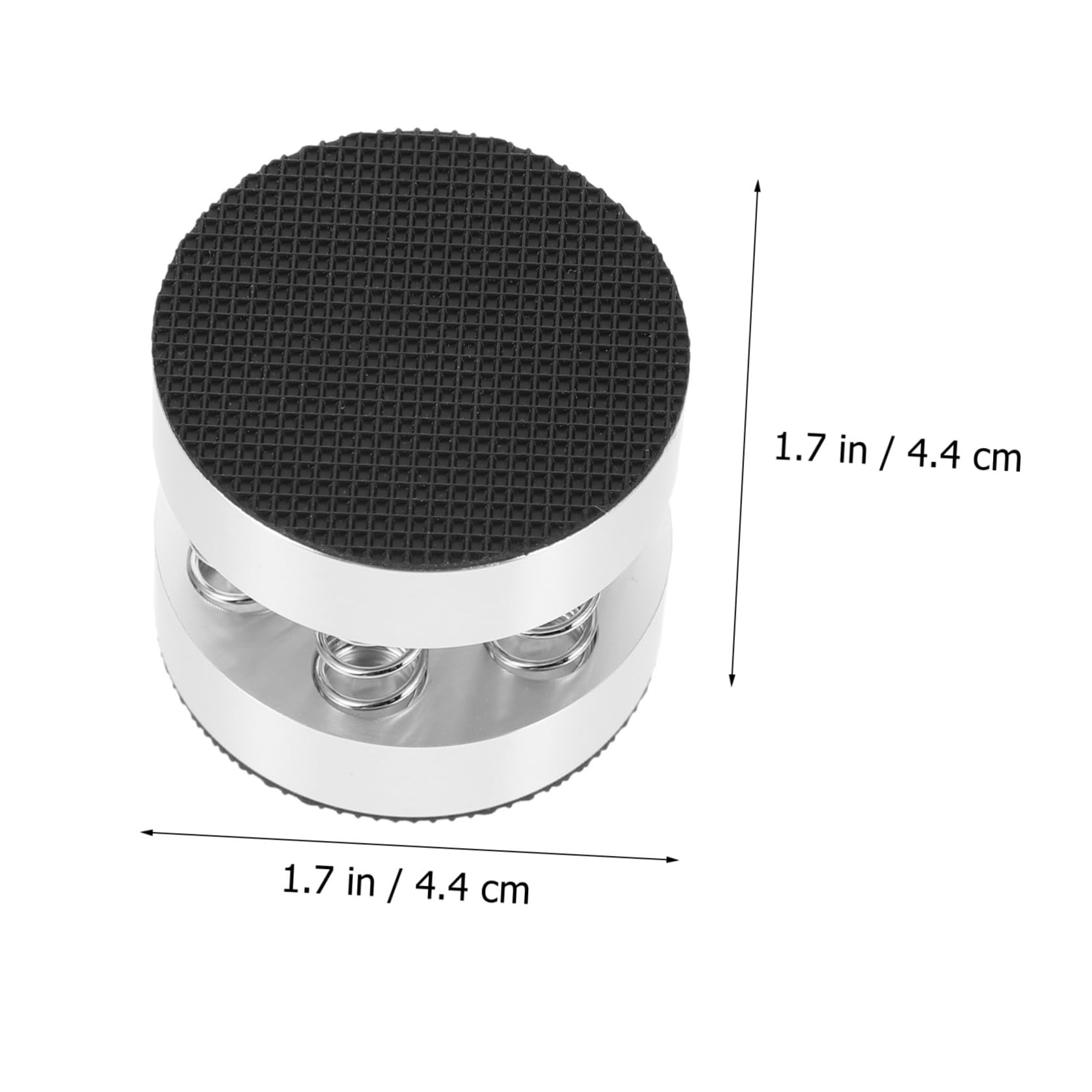 HOMSFOU 4 Pezzi Piedini a Molla per Altoparlanti Antiscivolo in Lega di Alluminio e Gomma, Supporto Stabilizzante per Speaker da Desktop e Ktv, Colore Argento