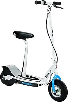 Razor Seated Electric Scooter for Ages 13+, 40-Min Ride Time, Twist-Grip Throttle, Pneumatic Tires, Removable Padded Seat
