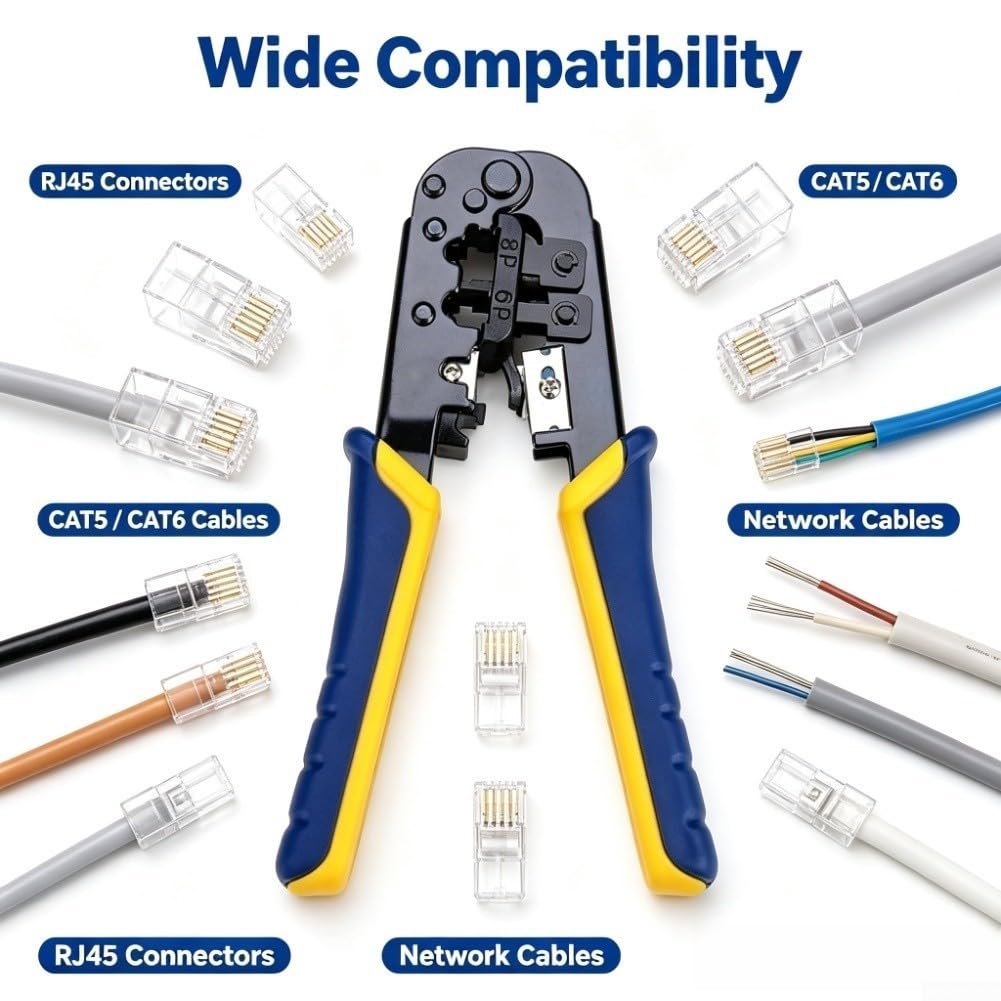Pinza Crimpatrice Rete per 3in1 Acciaio per rj45 RJ11 Pinza Crimpatrice