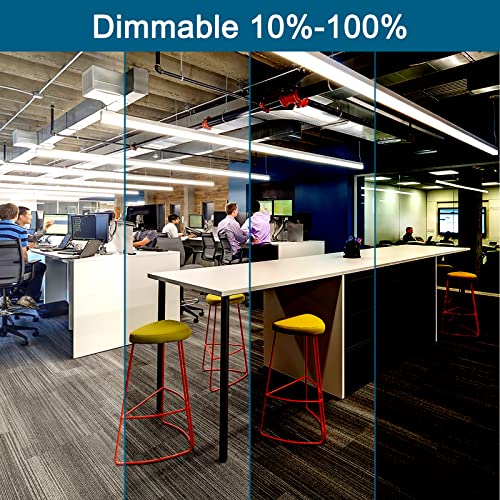 Barrina Led Linear Light With Remote Control, 4Ft Seamless Connection Suspended Light, 3000K 4000K 6000K Color Changing, Stepless Dimmable Linkable Shop Office Light, Etl Listed, 4 Pack, 5566 Series #TOP2
