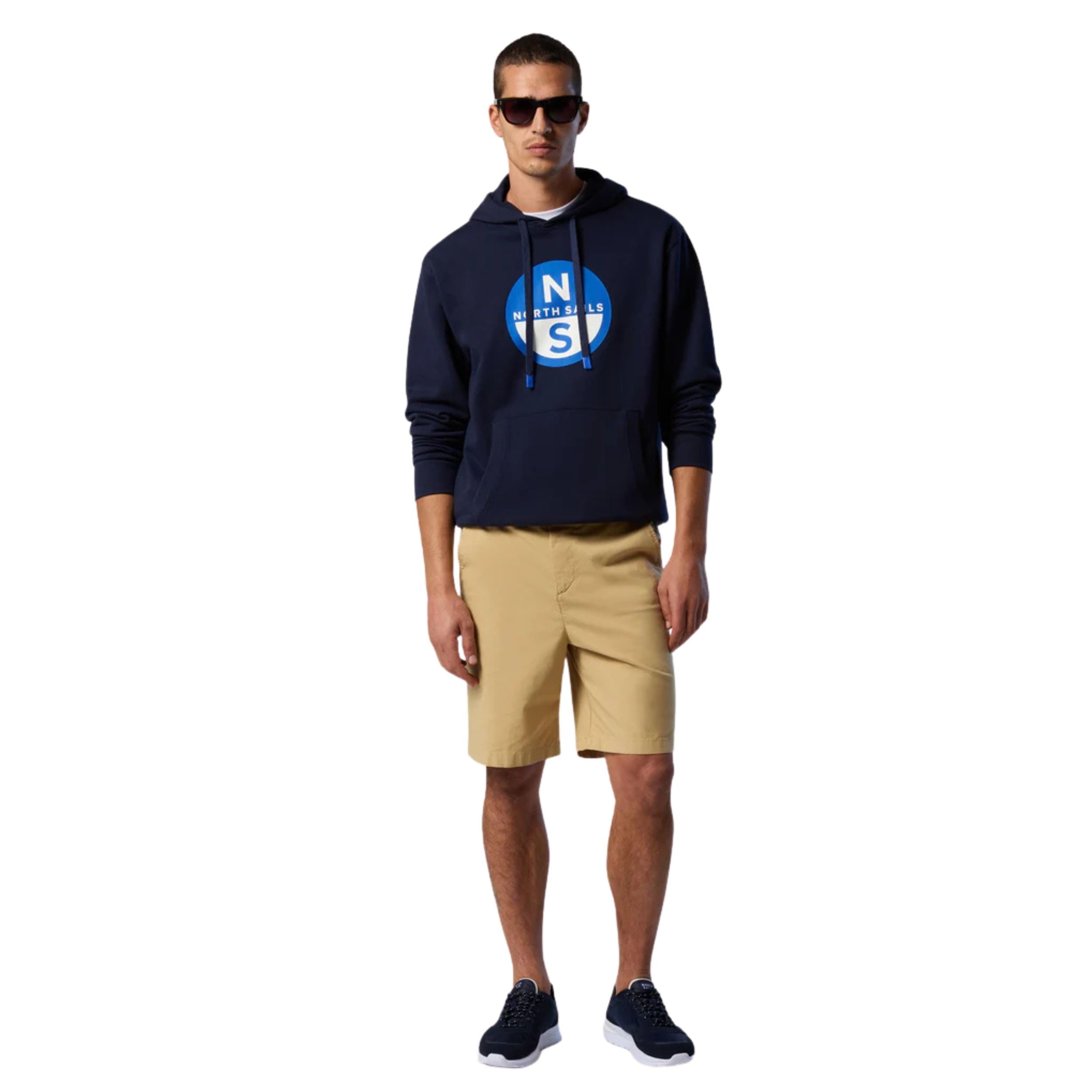 NORTH SAILS Bluza z kapturem Maxi z nadrukiem, granatowa