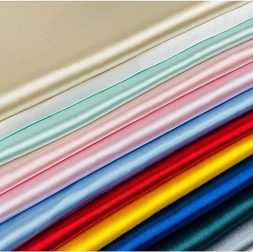 Miniatura 6 de HOTGODEN Tela de satén 60 pulgadas de ancho 2 yardas, 6 yardas de tela de satén sólido dorado para bodas, novias, decoración, moda, manualidades de