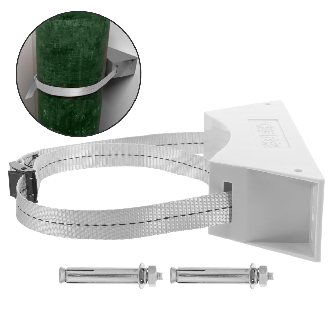 40Labs Supporto Fissaggio Bombola Gas 40L Staffa Regolabile Per Bombole Idrogeno Ossigeno Con Cinghia Per Montaggio Facile Bianco 9X9X2.5 Inch
