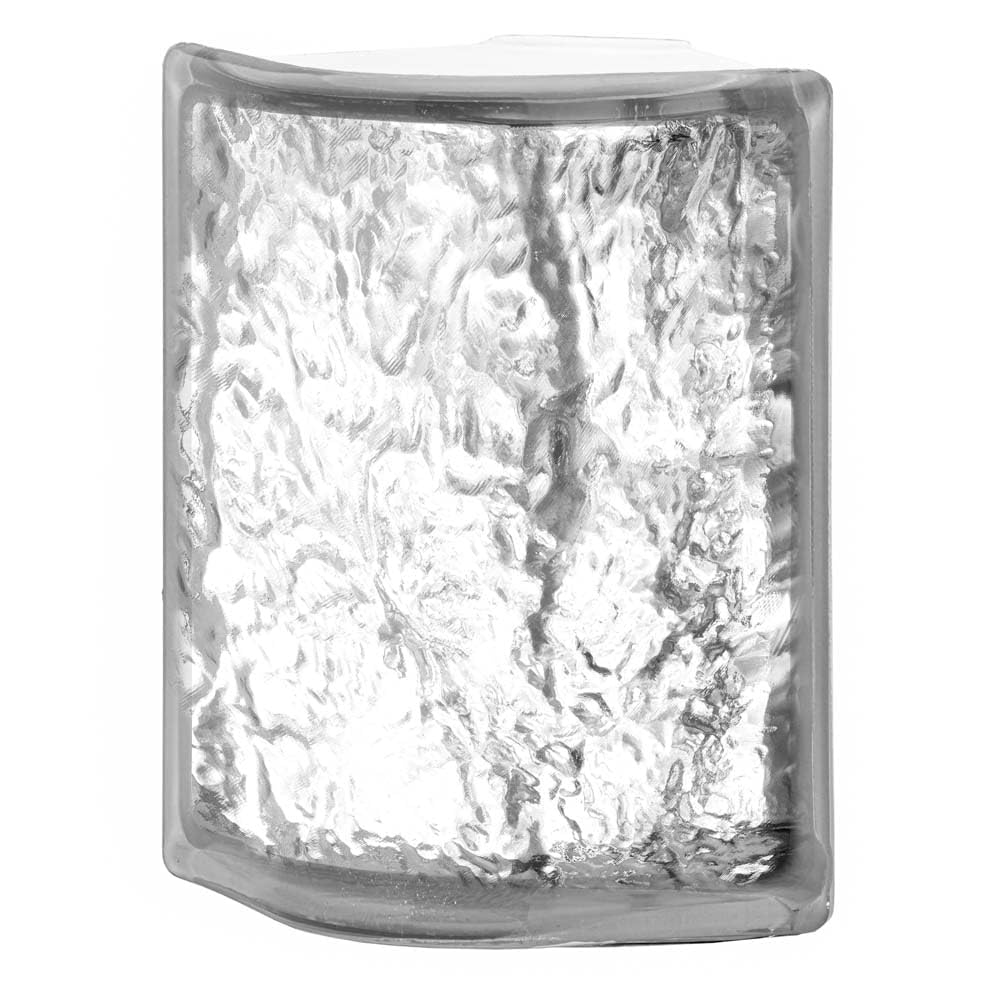 Seves Glass Block 4 x 8 x 4 Cortina Rounded Corner Glass Block