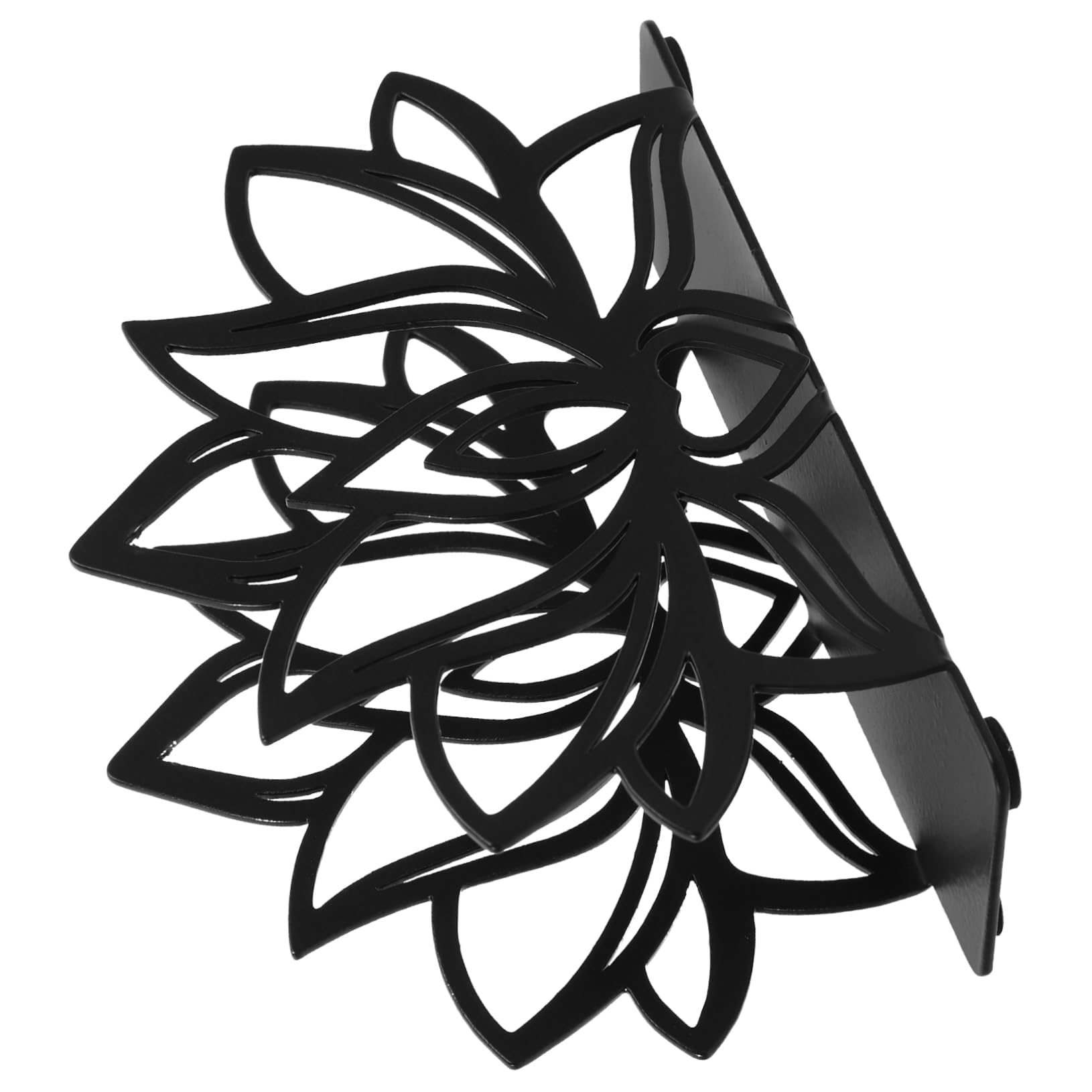 Cabilock 4 Soportes Para Servilletas Con Forma De Flor De Loto De Hierro Y Metal Dispensadores De Servilletas Independientes.