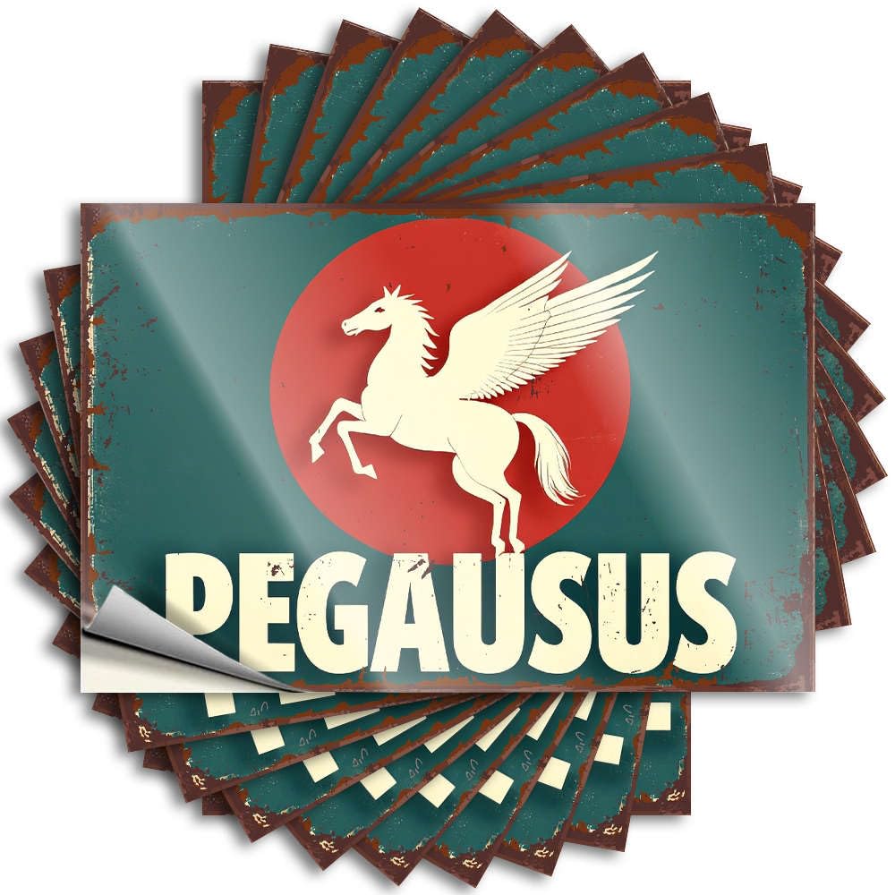 Pegasus: The Winged Horse of Greek Mythology Unique Math DIY | Encouragement Decal Helmet Removable Vinyl Sticker Decal(12X18CM)