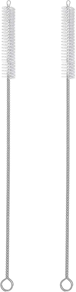 2 Drinking Straw Cleaning Brush Long - Bristle Cleaner for Stainless Steel Drink Straws Heavy Duty Brushes for Washing Glass Silicone Metal Straws Tea Pot Spout Mini Micro Bottle