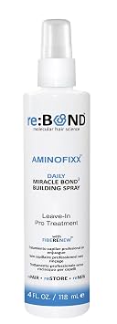 reBOND Hair AminoFixx Leave In Miracle Bond3 Building Spray 4 oz. Repairs, Strengthens & Maintains Hair Bonds - Eliminates Frizz & Reduce Breakage - Color Treated, Dry & Damaged Hair