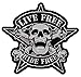 Produktbild Live Free Ride Free Totenkopf Tattoo Backpatch Rückenaufnäher XXL 22 x 21 cm