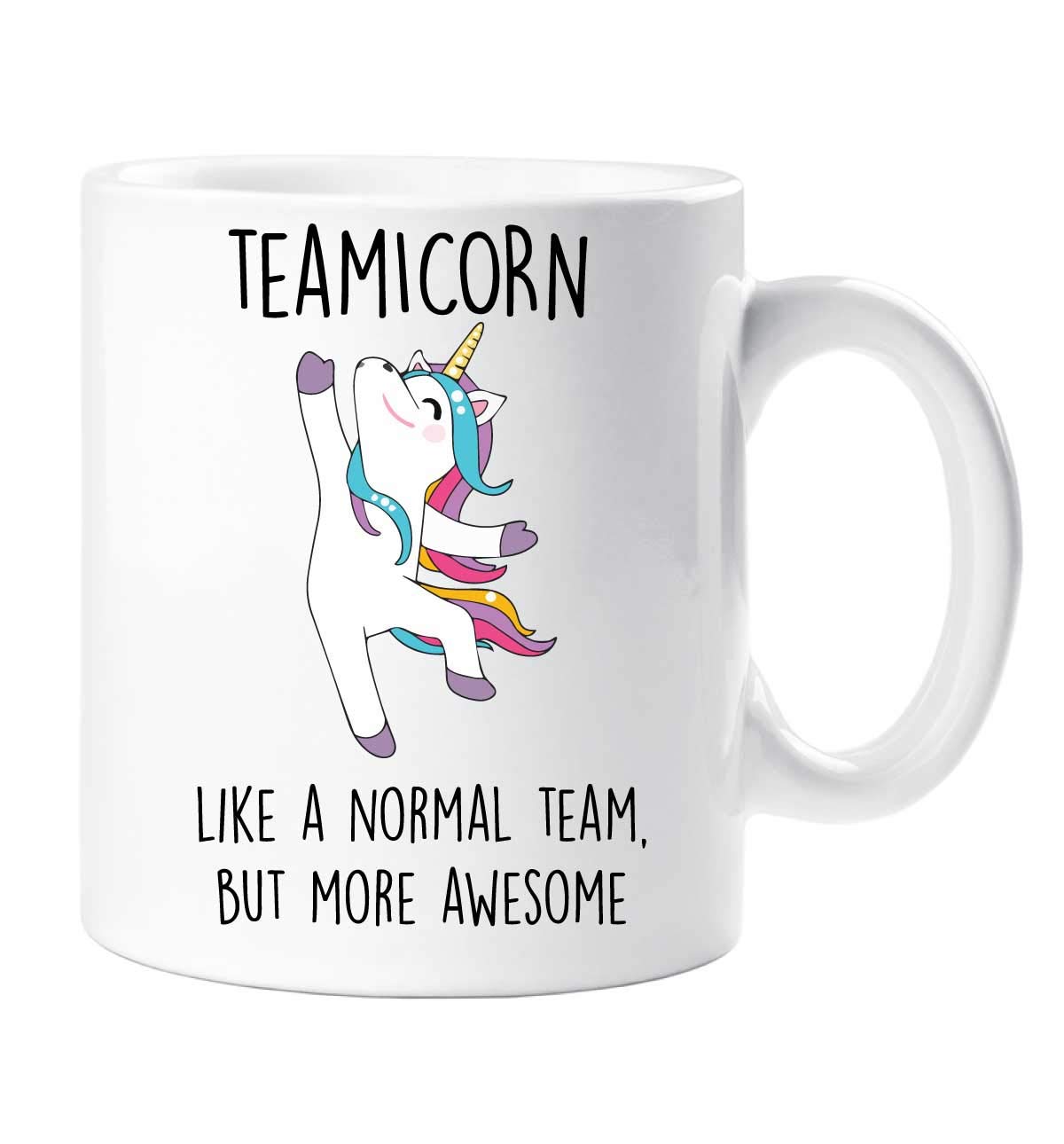 60 Second Makeover Men's White Limited Teamicorn Mug Team Unicorn Office Present Funny Mug Present