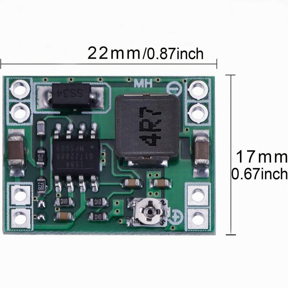 Greluma 6 pezzi MP1584EN Convertitore buck step down regolabile DC-DC da 4,5-28V a 0,8-20V Modulo regolatore di tensione di alimentazione da 24 V a 12V 9 V 5 V 3 V