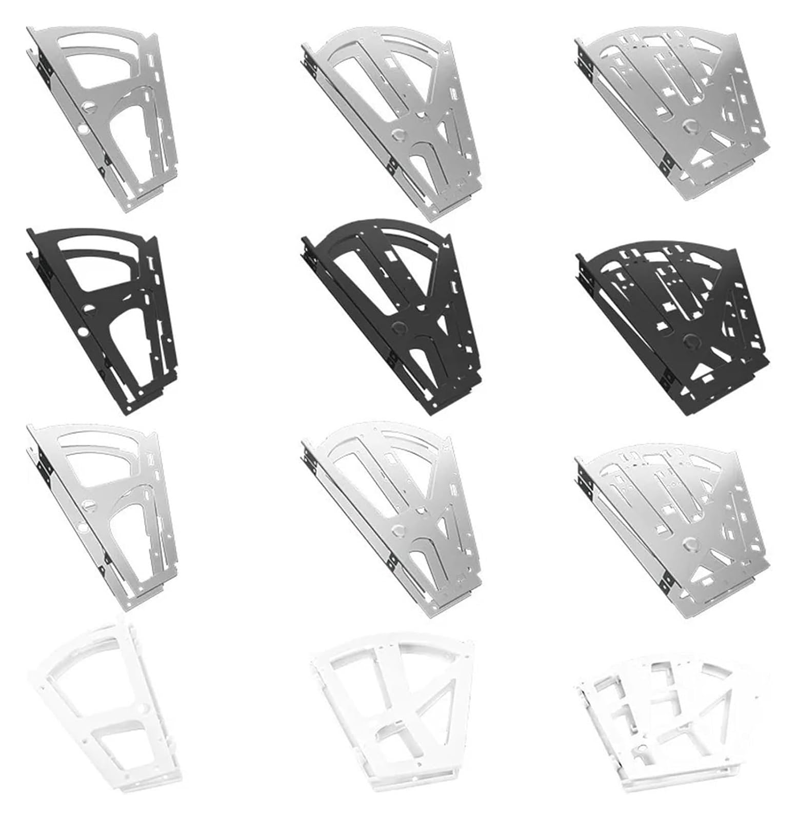Fagoritime White 2-Layers Shoes Drawer Cabinet Hinges, Shoes Drawer Cabinet Hes 1/2/3 Layer Cold Rolled Steel Flip(White 2-Layers)
