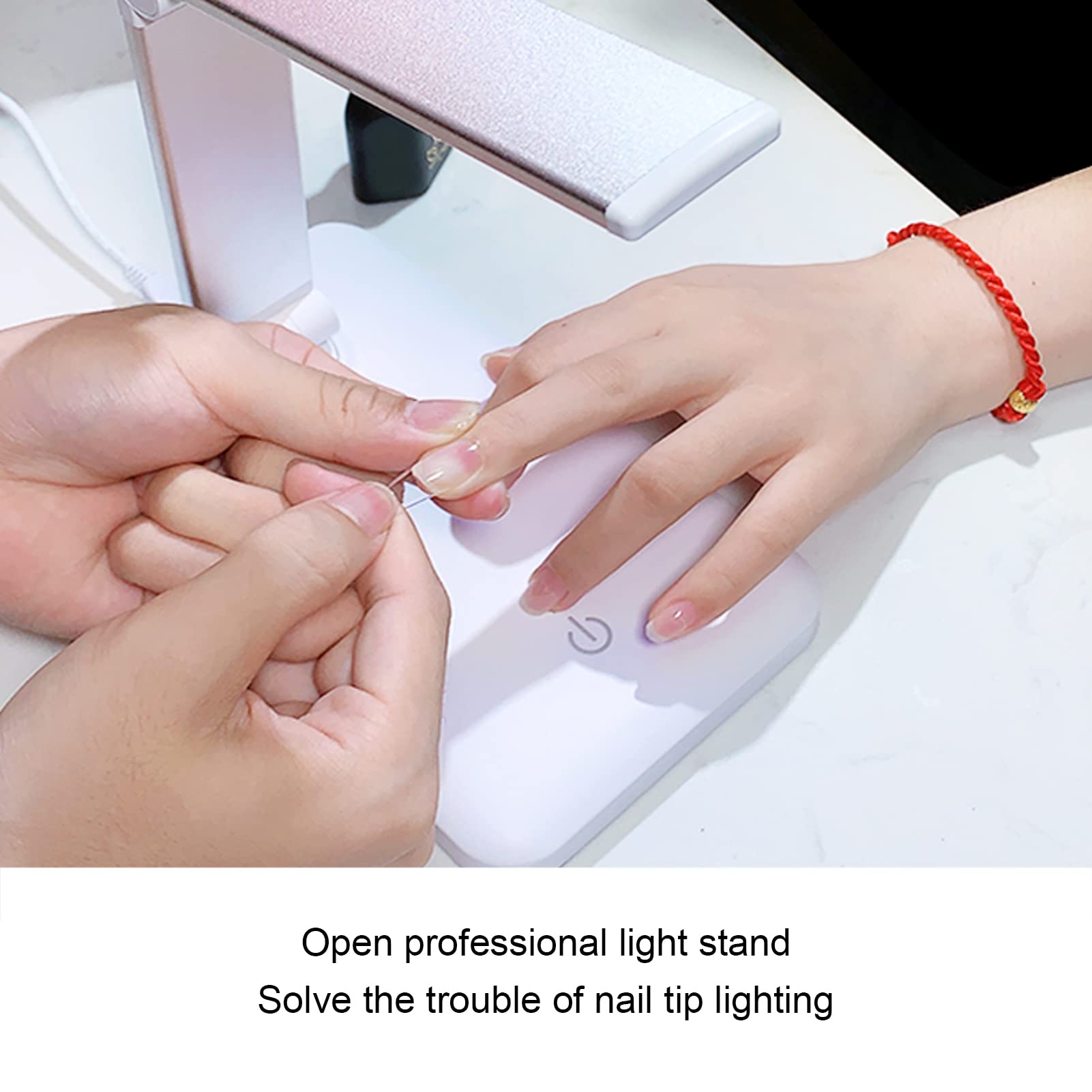 UV Lamp for Gel Nails, Professional Nail Folding Lamp, UV Nail Lamp, Portable Led Lamp Nails, Nail Dryer, Nail Art Tools for Beginners, DIY, Professionals Salon,(White)