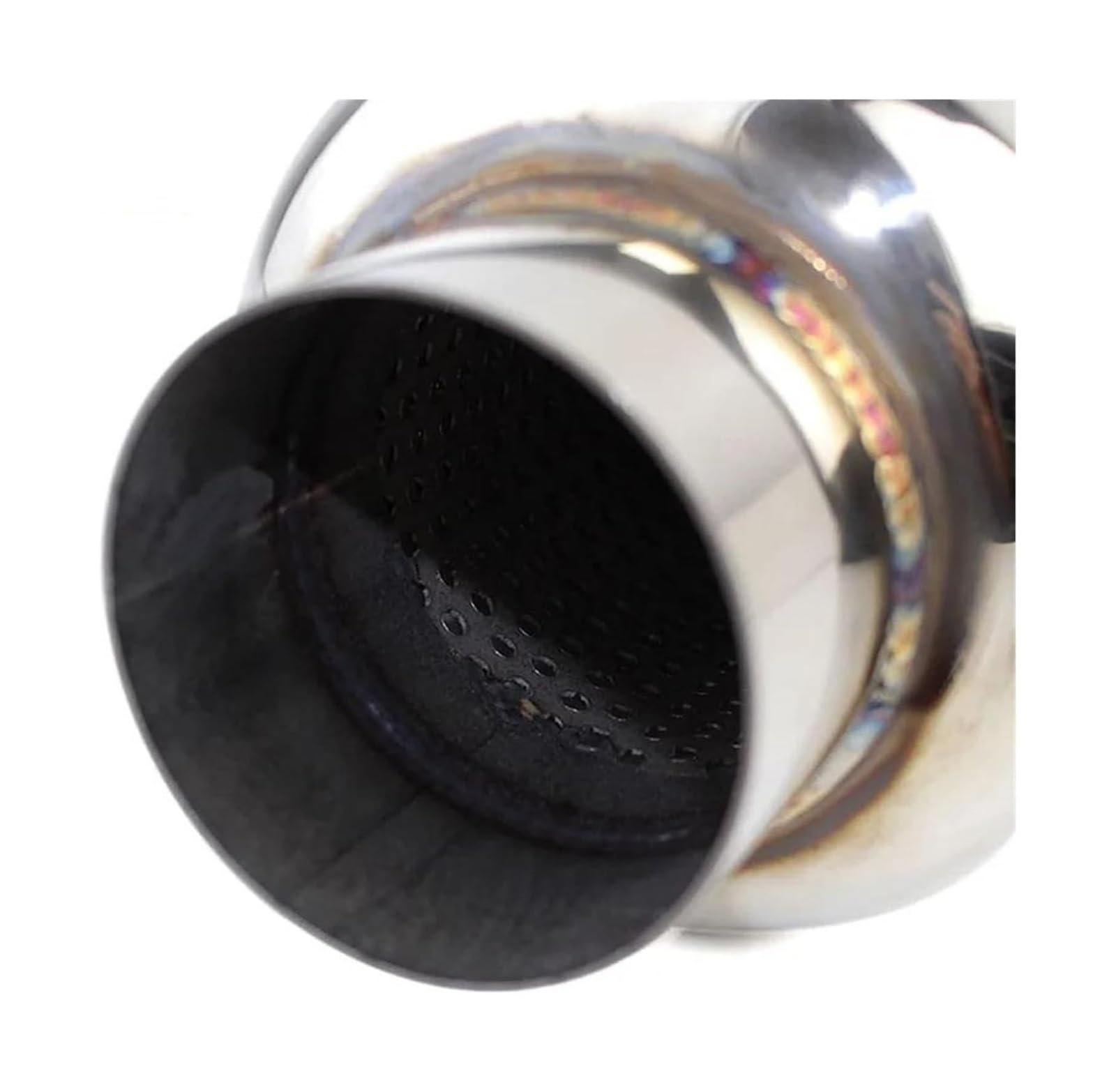 Tubo Escape Coche Punta Acero Inoxidable Silenciador 63mm Garganta Trasera Universal Carreras Silbato Coche Escape Tubo Silenciador