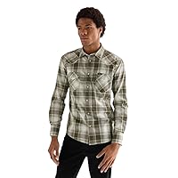 Wrangler Western Shirt, Green Tan