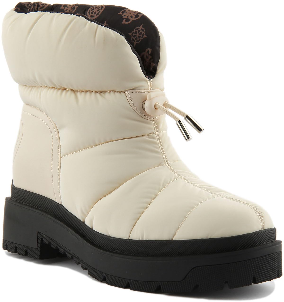 Cream Ankle Winter Boots Guess - Women