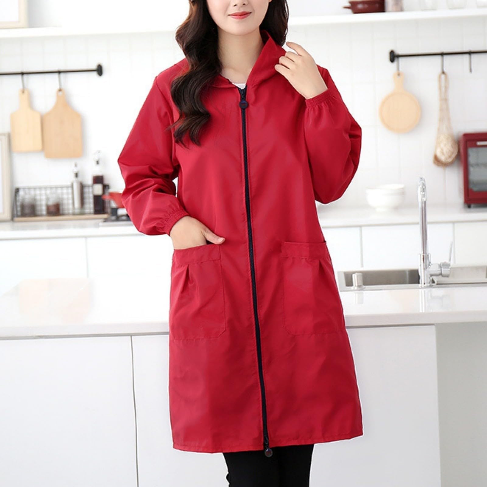 Veste de pluie pour femme, légère, pliable, imperméable, avec capuche, manteau de pluie, veste softshell, veste de vélo, grandes tailles, coupe-vent, veste d'extérieur, coupe-vent, poncho de