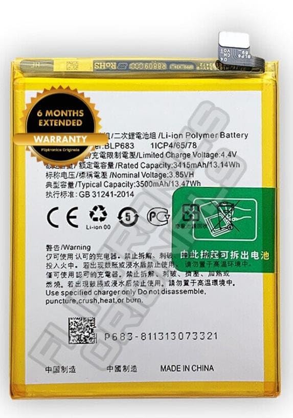 Image of BLP683 Battery for Oppo K1 / A7X / A7S / F9 4+ 128G F9 PRO / C2 PRO / 2 PRO / RMX1801,RMX1807 Battery with 6 Month Warranty **** (U53)