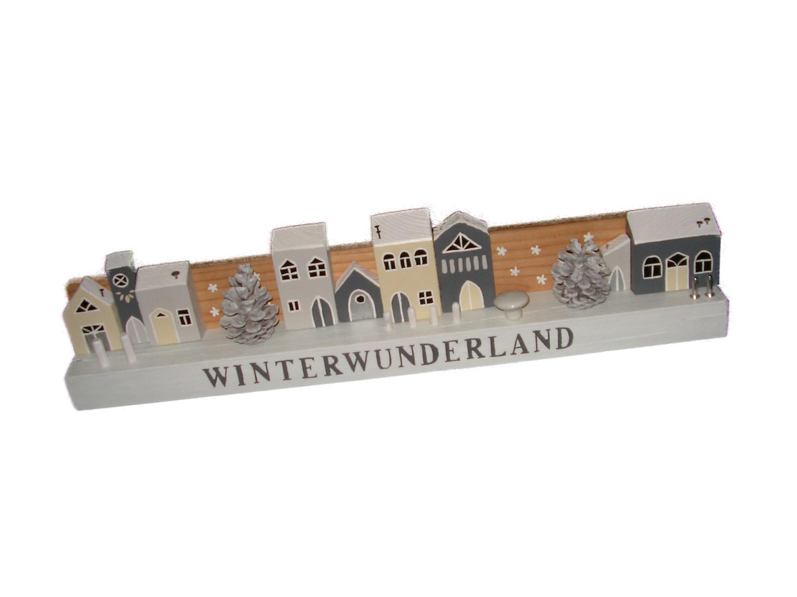 Winterwunderland ... Häuserzeile aus Holz zu im Farmhouse-Stil