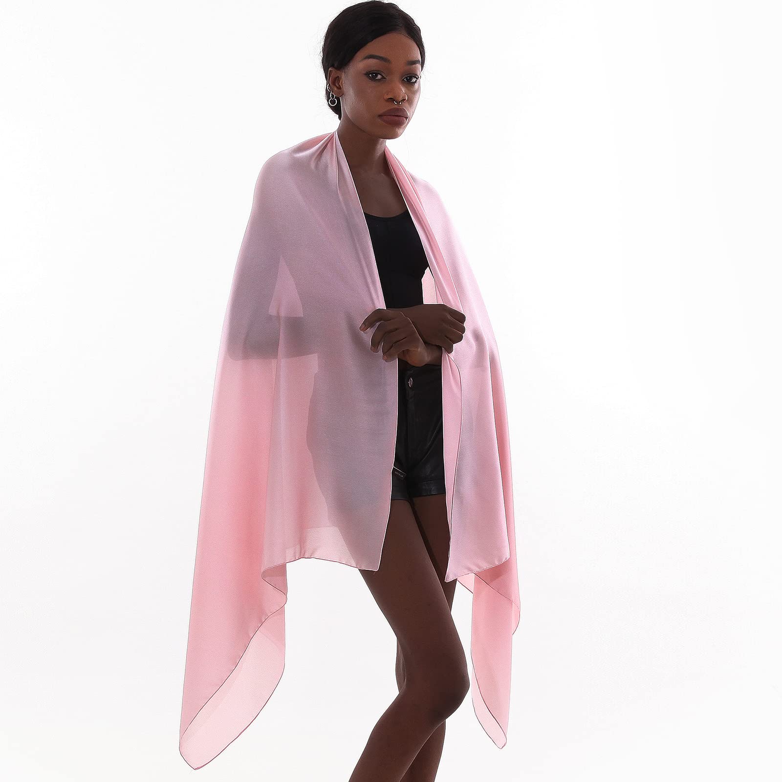 Sciarpa Donna Leggera Scialle Sciarpe Elegante Cerimonia Foulard Pashmina Scilla Stole Primavera Estate