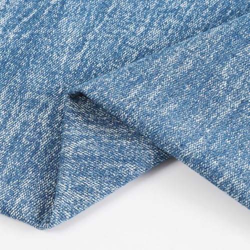 Tissu en denim doux anti-raideur bleu foncé pour coudre facilement vos jeans