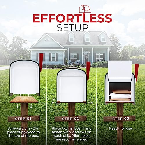 Mailbox Duraline Extra Large Mailbox - Extra Large Mailboxes For Outside With Stainless Steel Hinges - Mailbox Extra Large Capacity, Ultra-Durable Mailbox, Vandalproof Thick Puck Board Plastic, Green #TOP3