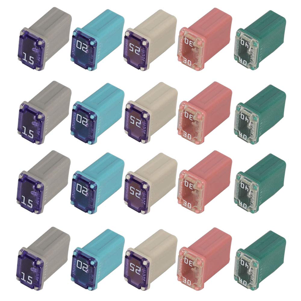 20 Flosser Mcase FMM Fuses Assortment Micro Cartridge Fuse Mcase Type Kit 15 20 25 30 40 Amp
