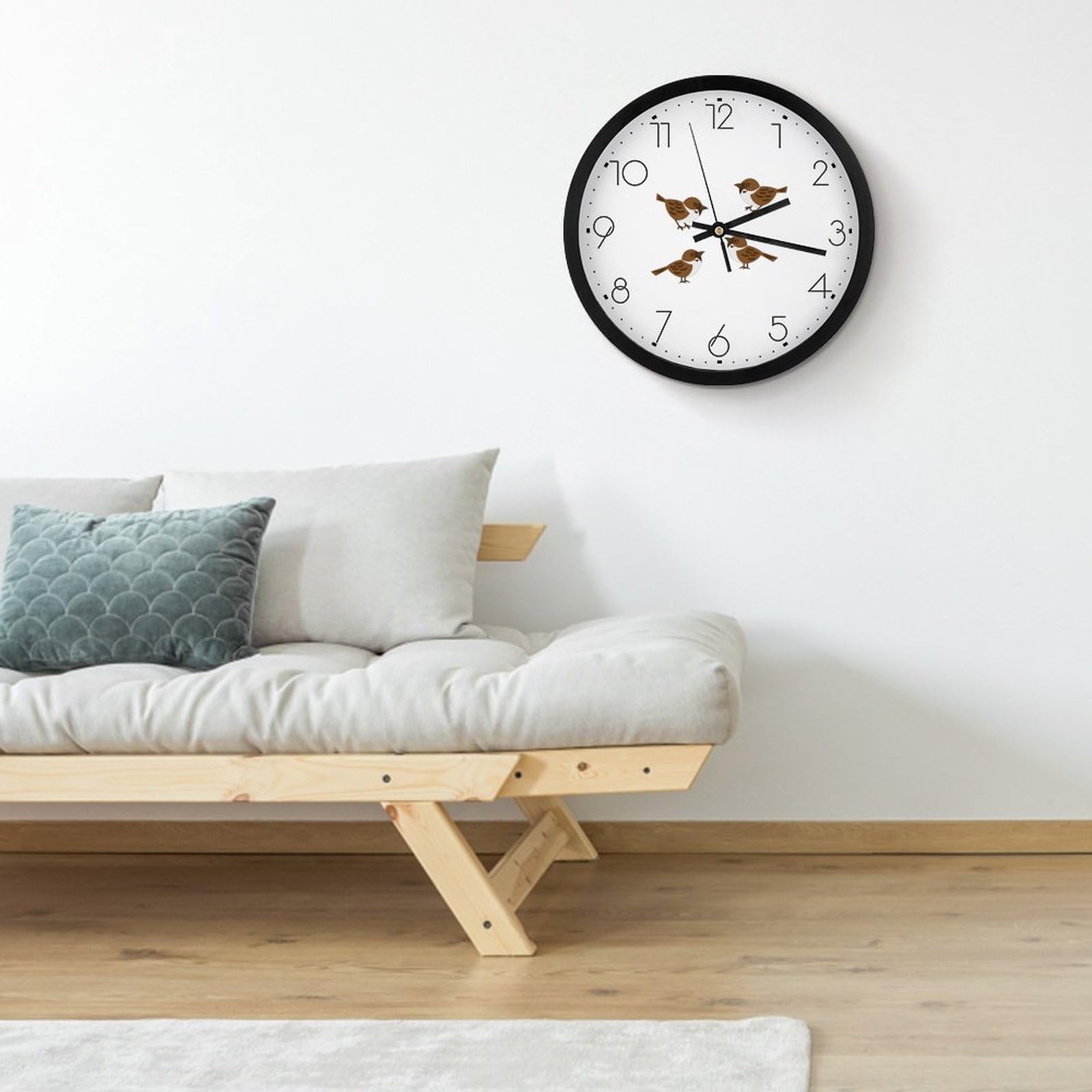Amazon.co.jp: 集まるスズメ 鳥 壁掛け時計 かけ時計 置き時計 連続