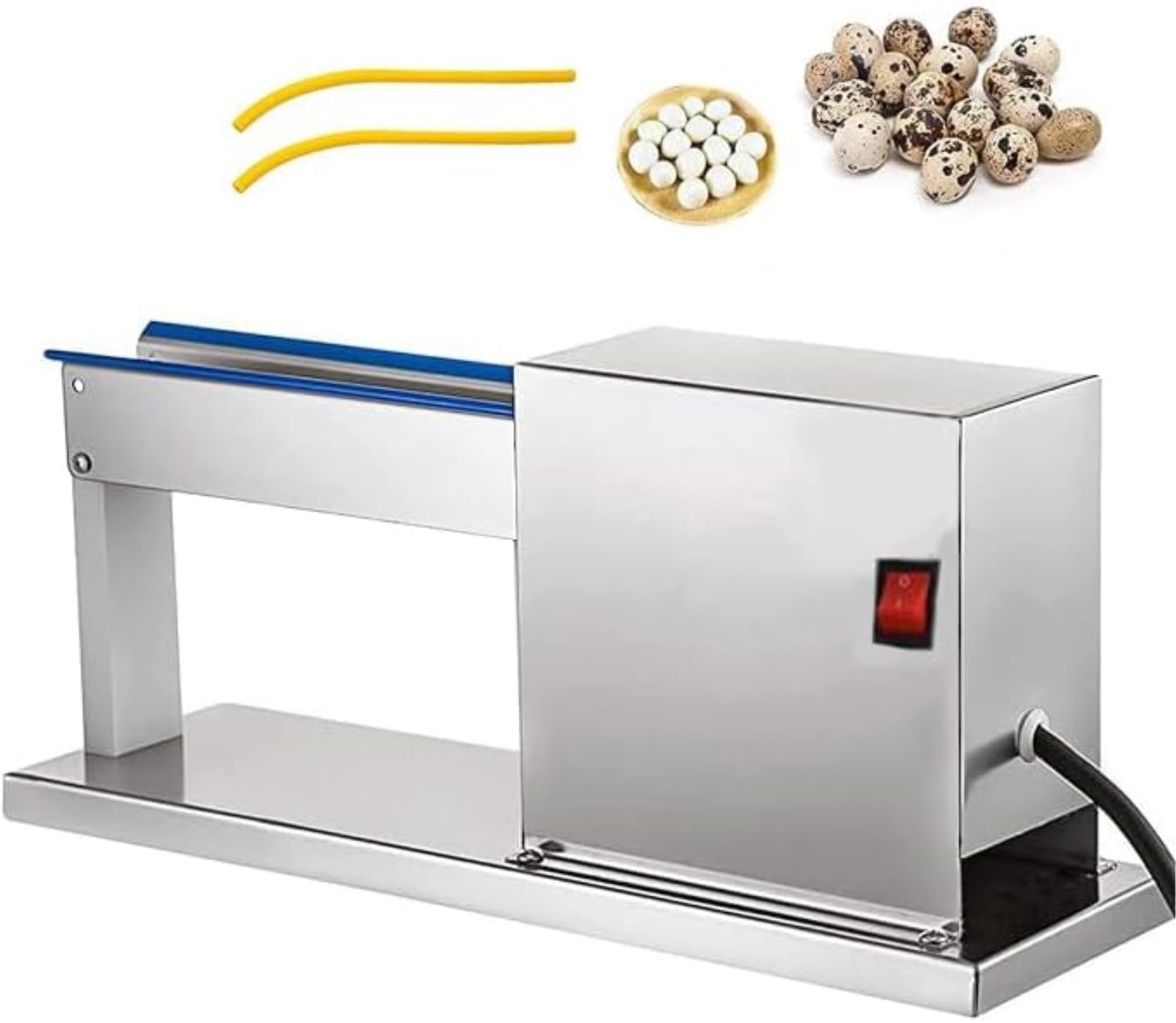 FHRKA Electric Quail Egg Peeler Machine, 25KG/H Commercial Sheller, Efficient Boiled Egg Peeling for Food Industry Restaurants