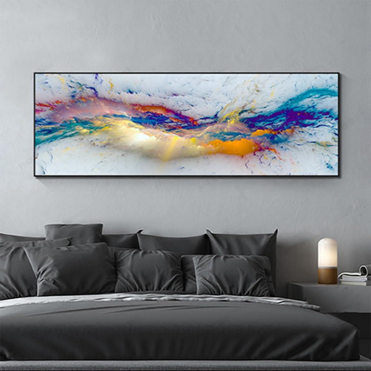 JNAOZI Abstract Colourful Pictures Ink Painting Poster Wall Painting,Islamic Poster Canvas Pictures, Islam Picture - Image 2