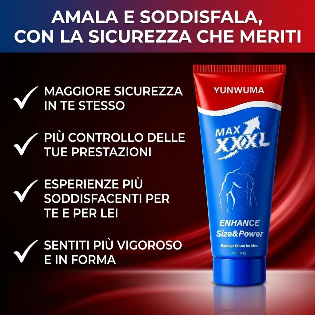Crema per Allunga Pene per Uomo 60g,Crema per l'ingrandimento maschile,Delicata E Confortevole,Per Uomini Forti,gel massaggiante per migliorare le prestazioni maschili