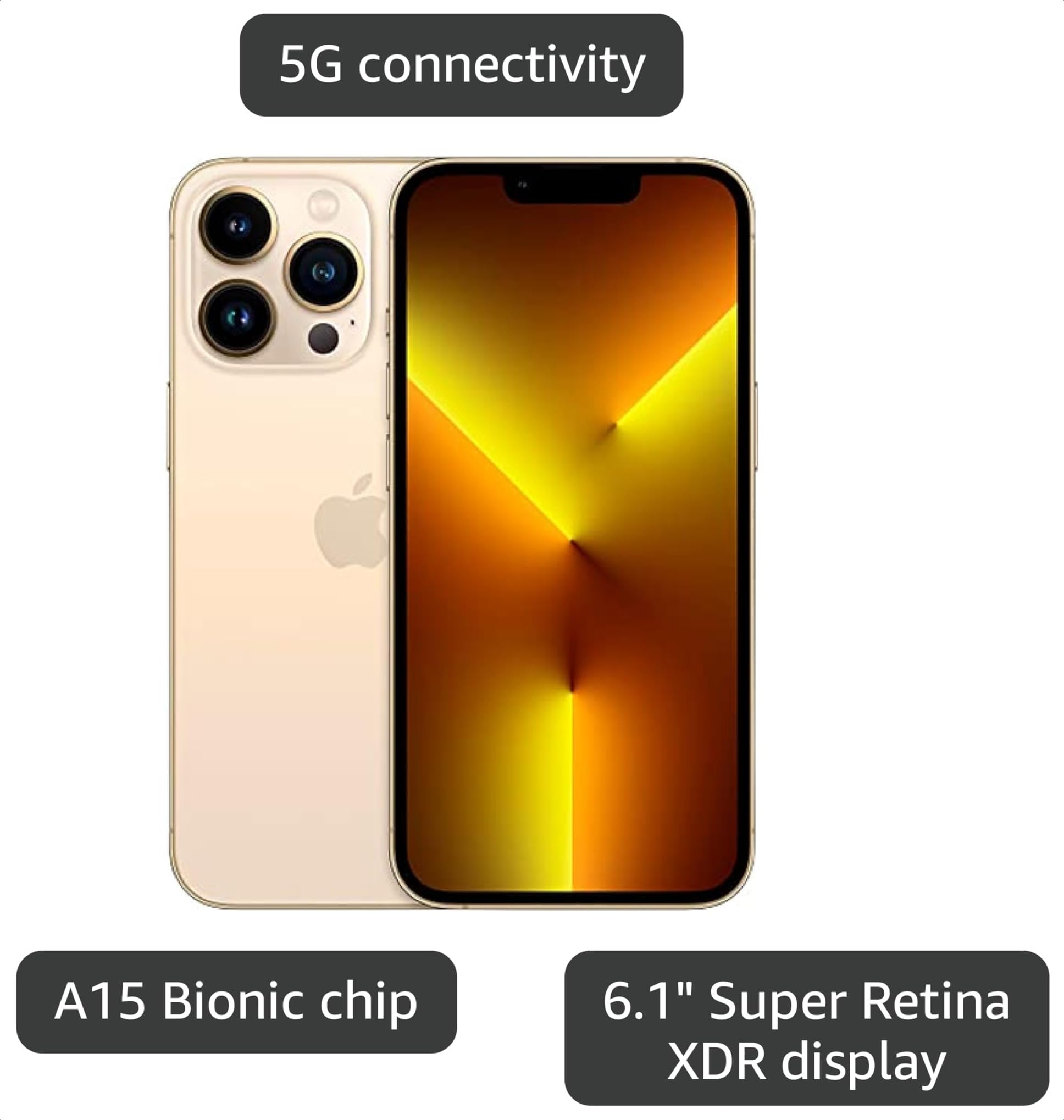 iPhone 13 Pro ゴールド 128GB 本体 Amazon.com: Apple iPhone 13 Pro, 128GB, Gold - Unlocked (Renewed