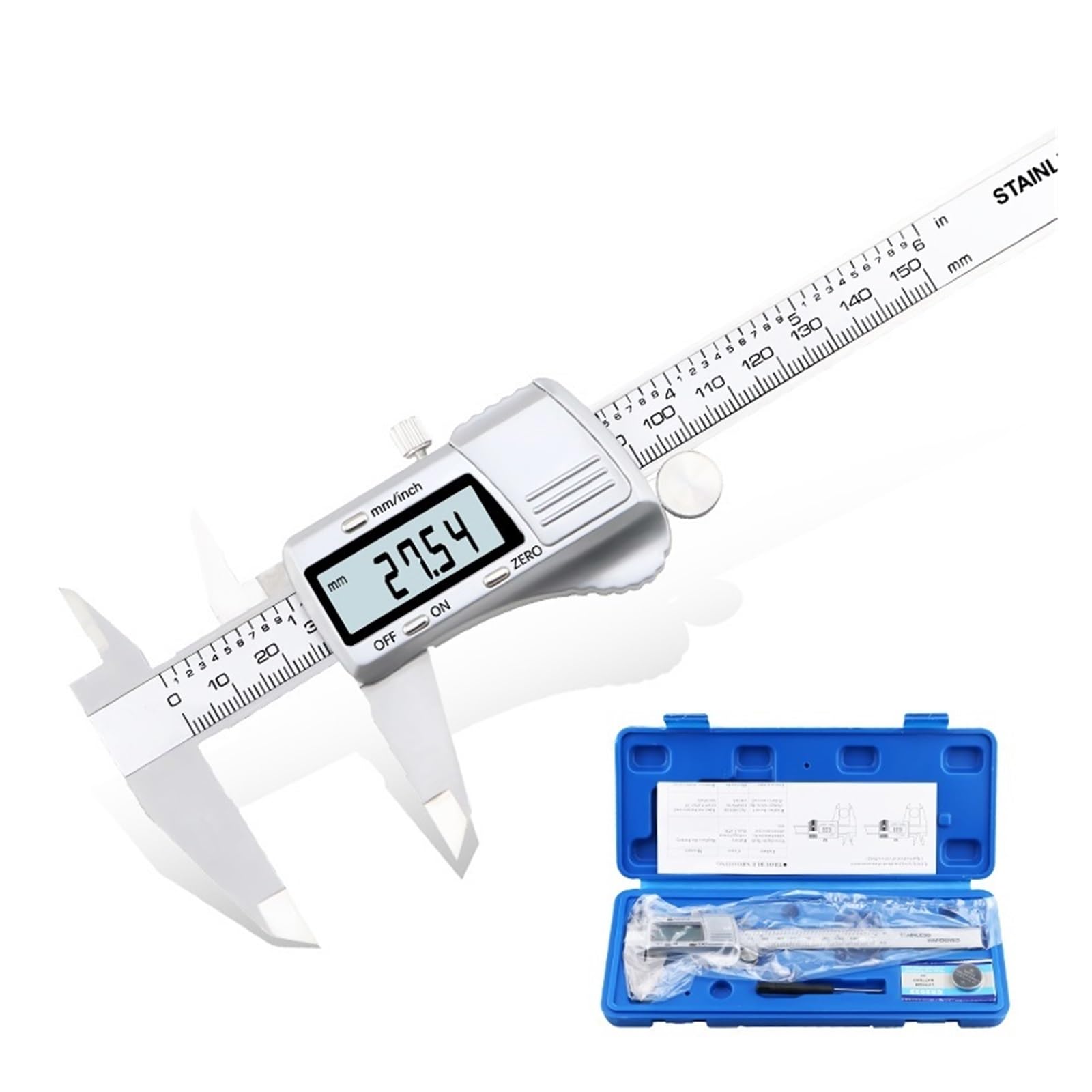 Suwmiarki z noniuszem Przemysłowe cyfrowe suwmiarki z noniuszem LCD suwmiarka elektroniczny pomiar ze stali nierdzewnej 0-150 0-300 0-200mm(150mm)