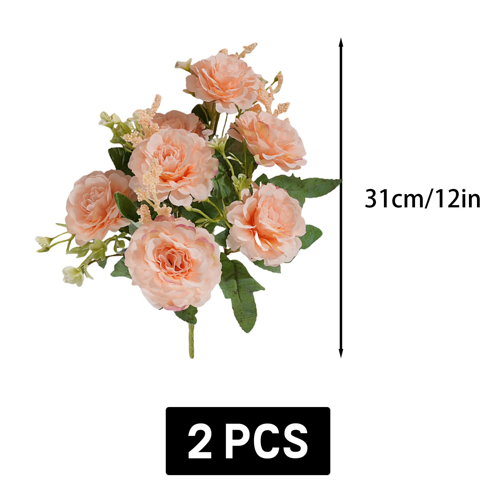 astylishome Artificial Flower Bouquets Wedding Rose Artificial Flowers Artificial Rose Flower Bouquets for Family Wedding Banquet Decoration 0817 - Image 3