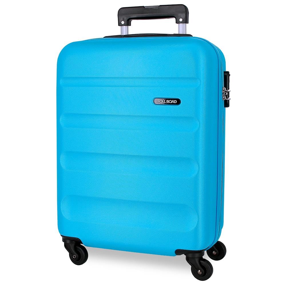 Roll Road Flex walizka kabinowa niebieska 38 x 55 x 20 cm twarda obudowa ABS zamek szyfrowy 35 l 2,5 kg 4 kółka bagaż podręczny